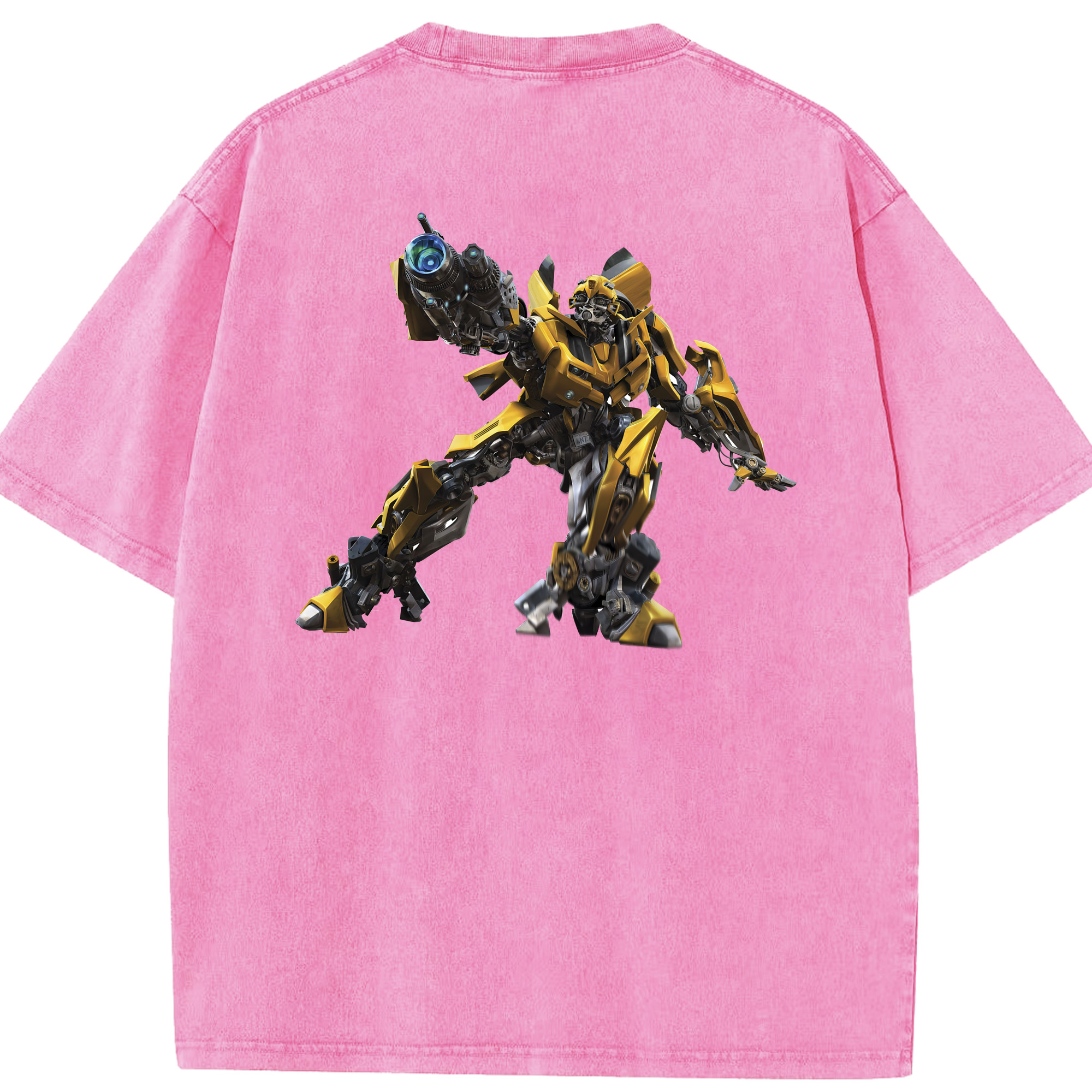 （画像用） Transformers トランスフォーマー 綿100% ヴィンテージ風 半袖Tシャツ（背面プリント）
